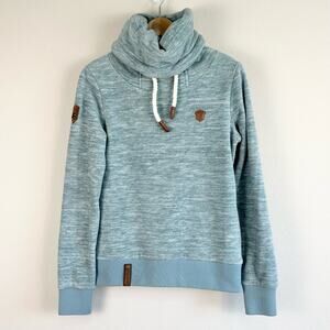 NAKETANO | Women’s Cowl Funnel Neck Fleece Sweatshirt | Small